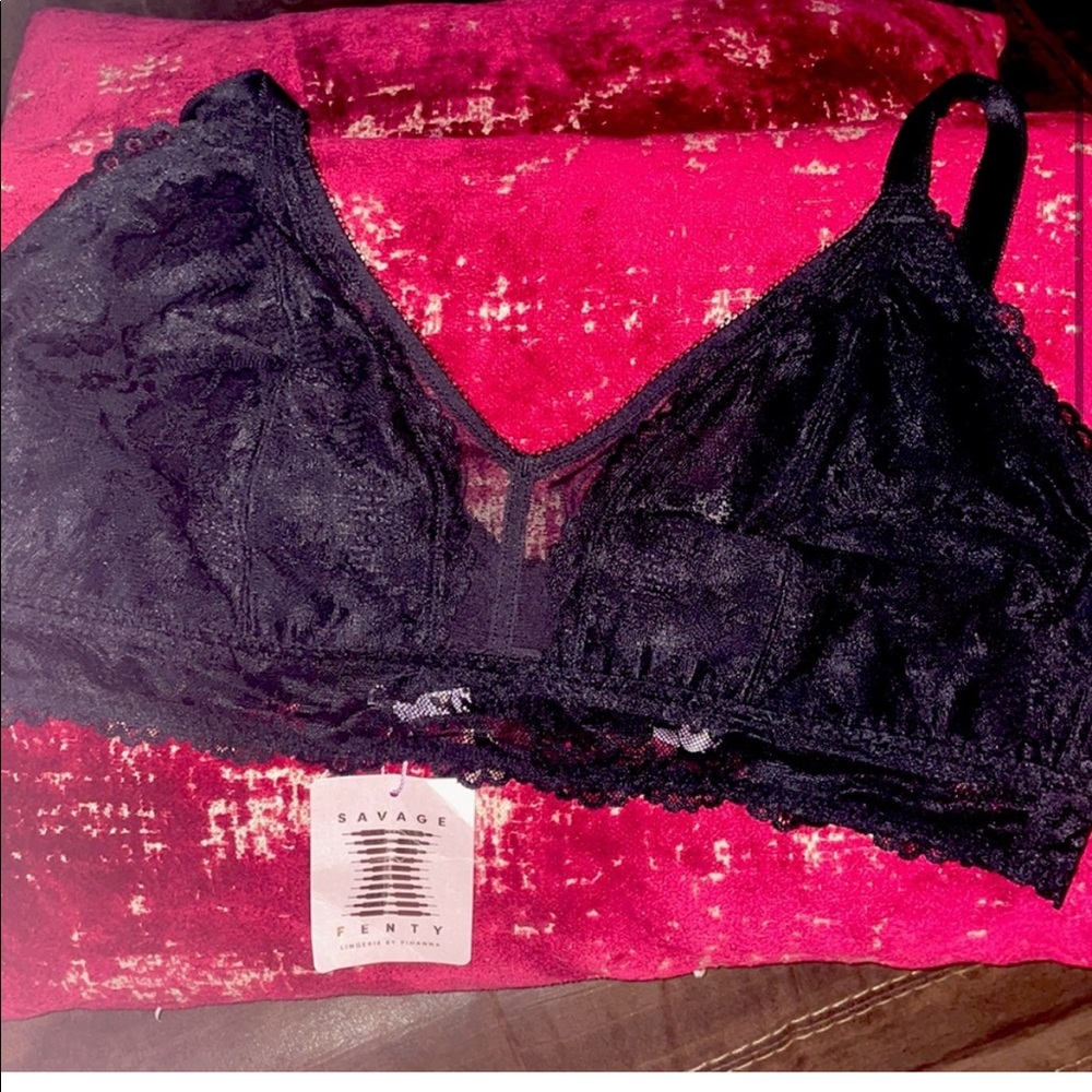 Savage X Fenty Black lace bra - Picture 6 of 7